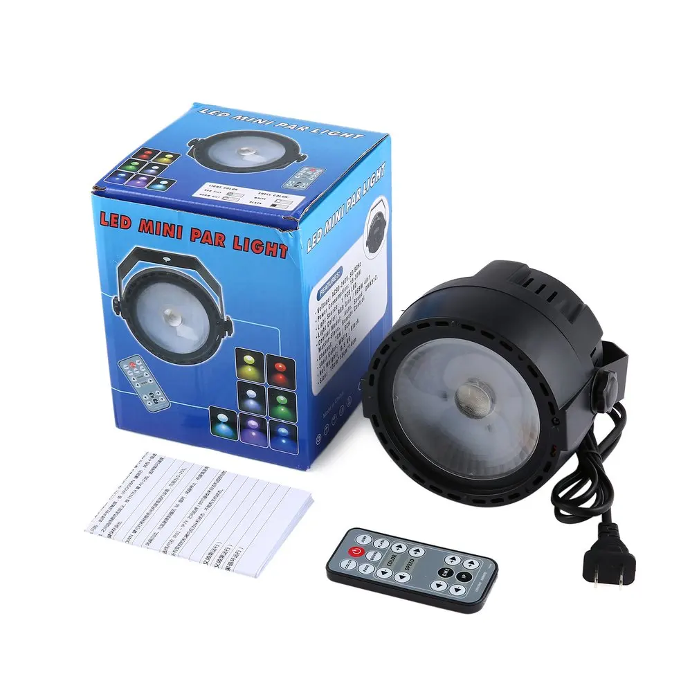 

ICOCO 15W LED Stage Lights Lights Mini Remote Control Lighting Special Effects Sound Control Flash Lamp for Bar KTV Ballroom