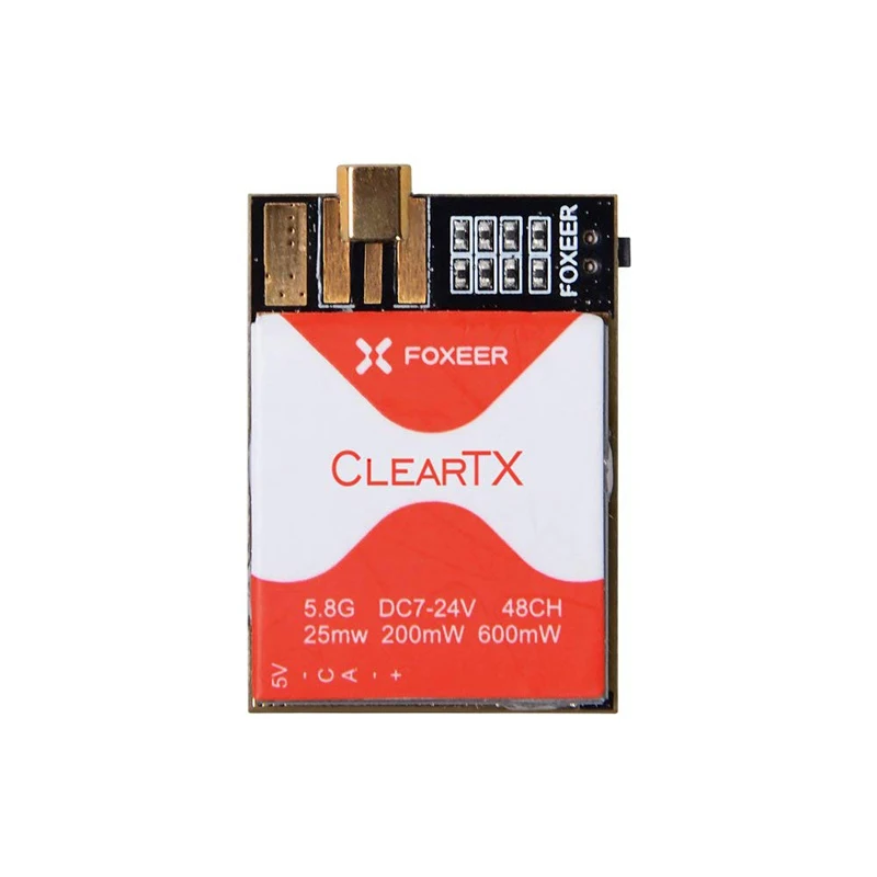 

FPV Transmitter Foxeer ClearTX 5.8G 48CH 25/200/600mW Adjustable Video Transmitter VTX with RaceBand and Pit Mode for FPV
