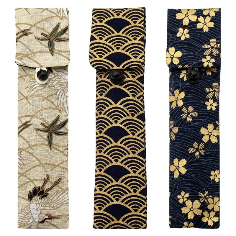 펜 가방 펜 보관 연필 가방 브로케이드 새틴 직조 대형 149 적합한 펜 케이스 소프트 사슴 가죽 벨벳 1 세트