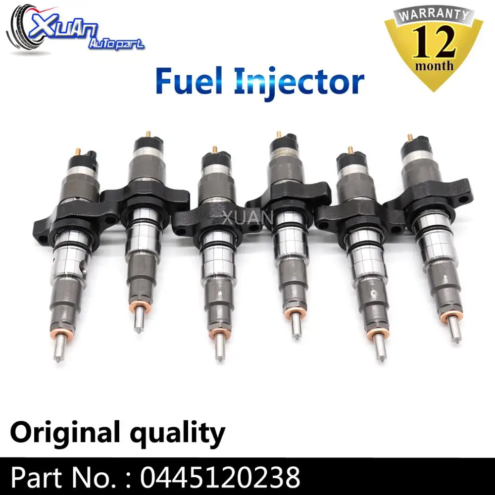 

XUAN High Quality Common Rail Diesel Fuel Injector 0445120238 For Dodge Ram 2500 3500 Cummins Trucks 5.9L 2004-2009
