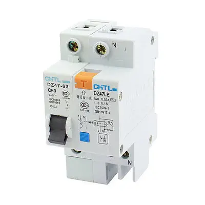 

AC 240V 63A 4500A Single Pole On/Off Switch Circuit Breaker DZ47-63 C63