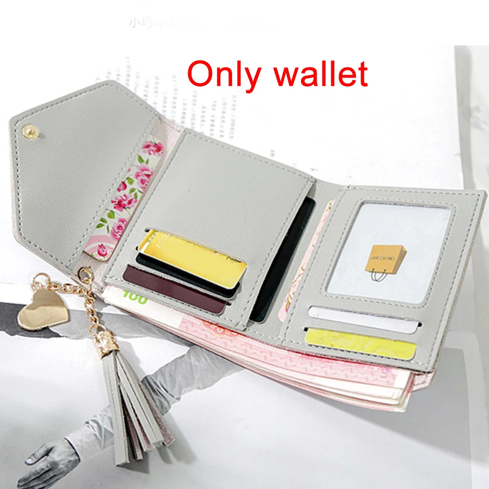 Женские кредитные карты с кисточками модный замок на молнии Короткие однотонные кошельки Кошелек