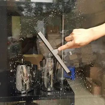 

Stainless Steel Handle Silicone Blade Squeegee Wiper for Car Glass Window Mirror Bathroom Shower Squeegee Cleaning Tool