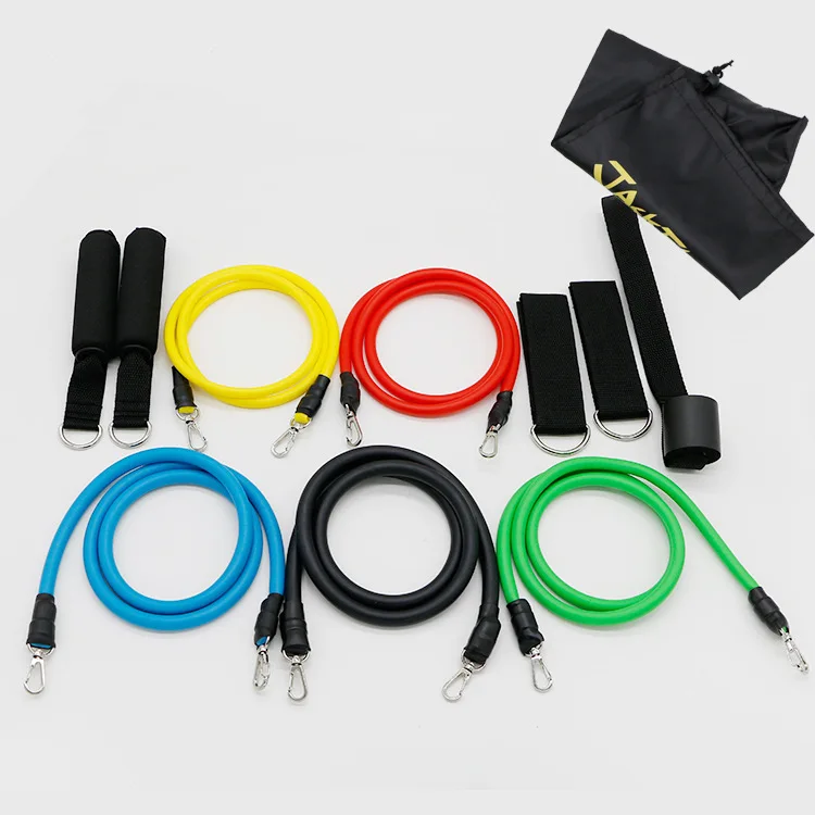 

Manufacturers Supply Chest Expander 11 Pieces Resistance Tube Pulling Rope Multifunctional Trainer Chest Expander Set