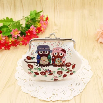 

Hot Fashion Novelty Women Lady Retro Vintage Owl Small Wallet Hasp Purse Clutch Bag PU Leather Coin Purses Femme
