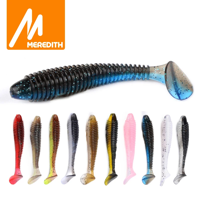 Herwey Pêche Leurres Souples, Appâts De Pêche, 50PCS 5cm Leurres De P Che En Plastique Souple T Queue Grub Ver App Ts Fish Tackle Accessoire