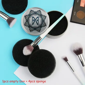 

Makeup Brush Cleaner Sponge Remover Color Off Make up Brushes Cleaning Mat Box Powder Brush Quick Washing Cosmetic Clean Kits