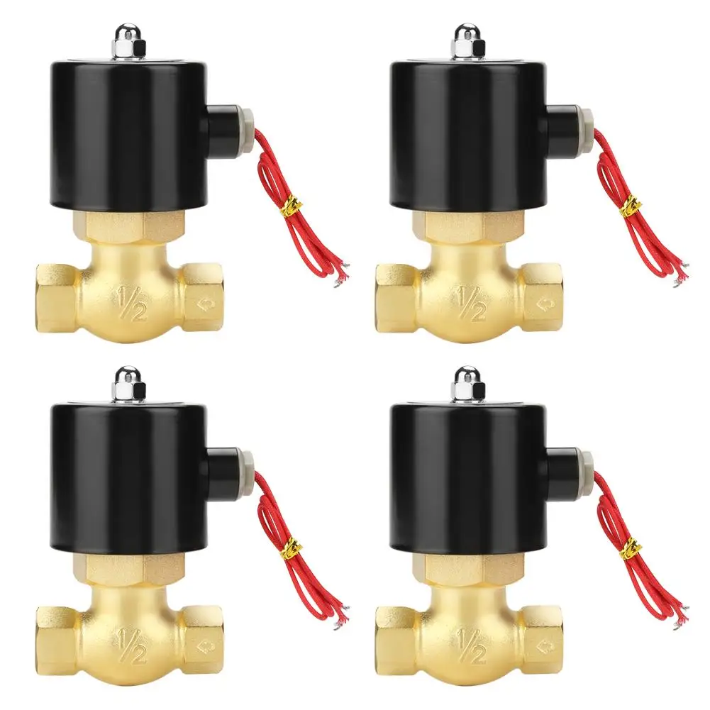 Solenoid Valve G1/2" 2 Way NC Brass Steam Solenoid Valve Hi-Temp Electric Magnetic Valve 1.5MPa