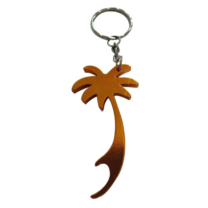 

Aluminum Beer Bottle Opener Keychain Palm Tree Mini Bottle Opener Keys Collector