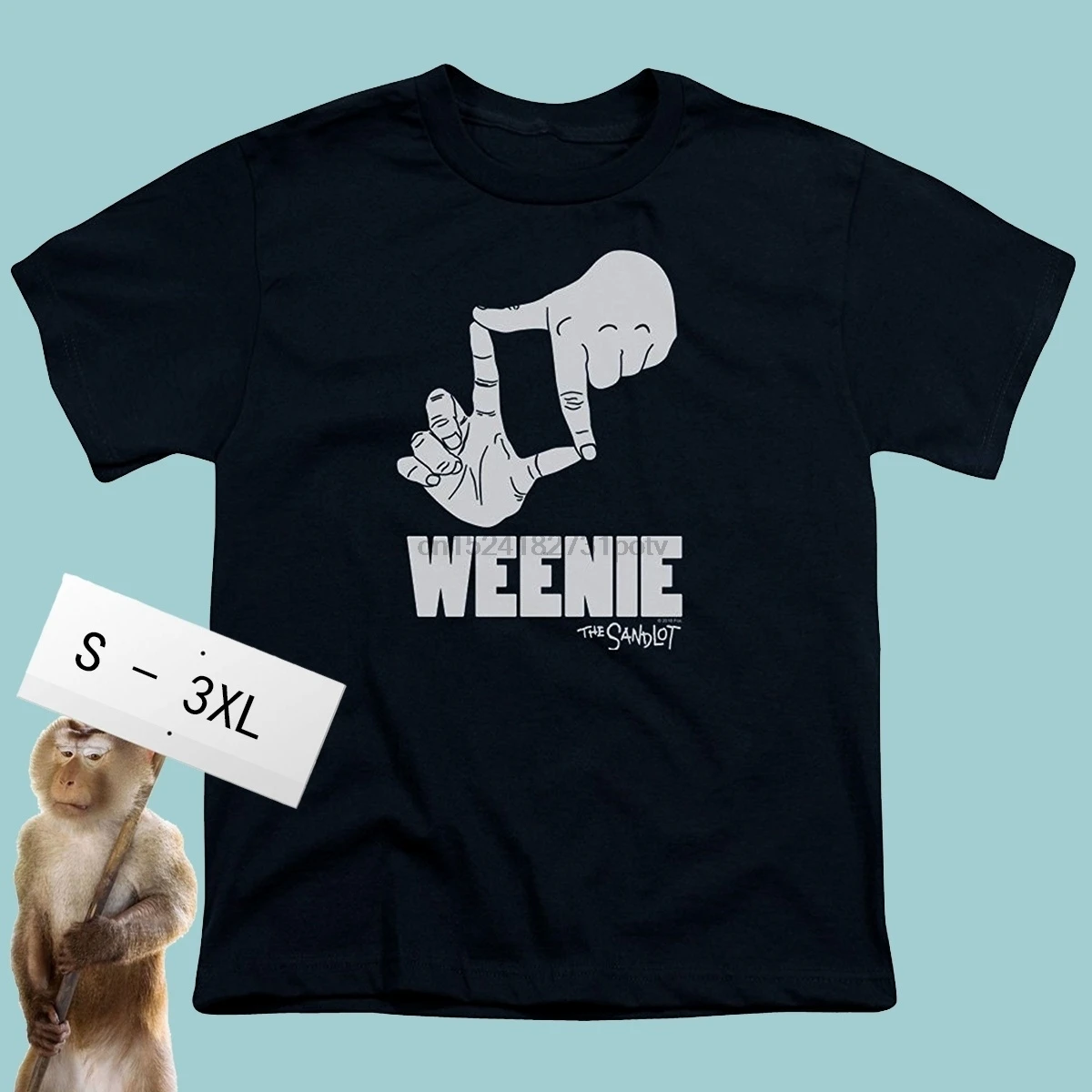 

Sandlot Popular Comedy Baseball Movie L7 Weenie Sign Men's Fashion Short Sleeve Tees Round Neck Cotton Black Tops S-5XL
