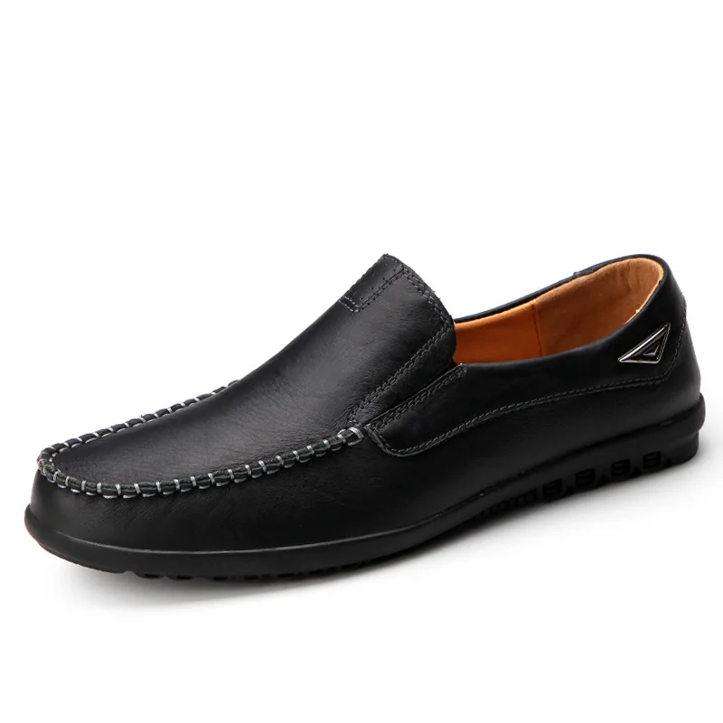 

Mring men's casual leather shoes large size lazy shoes British leather beanie shoes trend men's shoes one pedal