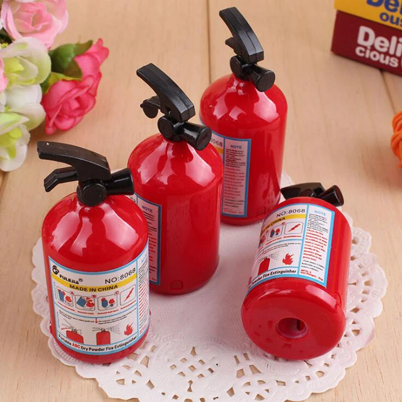 

Hot Novel cartoon fire extinguisher pencil sharpener Office school Standard pencil sharpener child gift