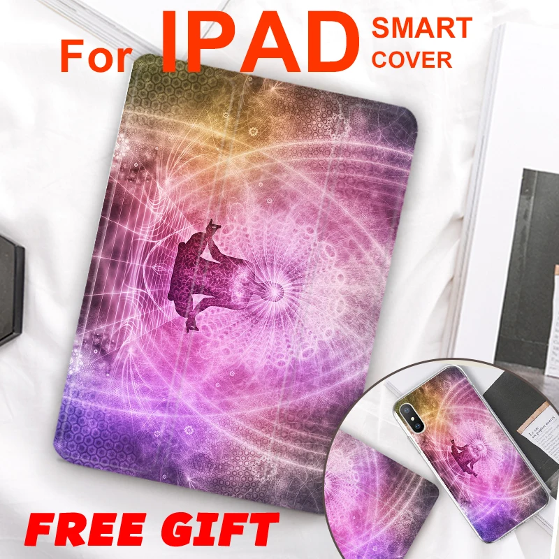 

Yoga Culture Flip Cover case For iPad Pro 9.7 air 10.5 Air2 Mini 2 3 4 5 2019 Tablet Case Soft back For New ipad 9.7 2017 2018