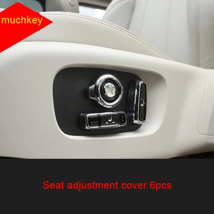 Для Land Rover discovery5- сиденье из углеродного волокна регулируемый кожух 6 шт - Цвет: Seat adjust cover