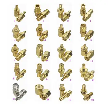 

1Pcs SMA to SMB / MCX / MMCX / SMC / CRC9 / TS9 / SMA / IPX U.fl Male plug & Female jack RF Coaxial Adapter connector Converter