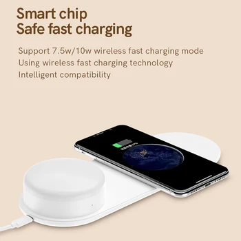 

OISLE LED Night Light Wireless Charger For iPhone X XS Max 8 Plus 11 Fast Wireless Charging Pad For Samsung Xiaomi huawei charge