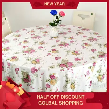 

Thick Fleece-Lined Plastic Large round Tablecloth round Table Cloth Household Hotel Restaurant round Tablecloth Waterproof and