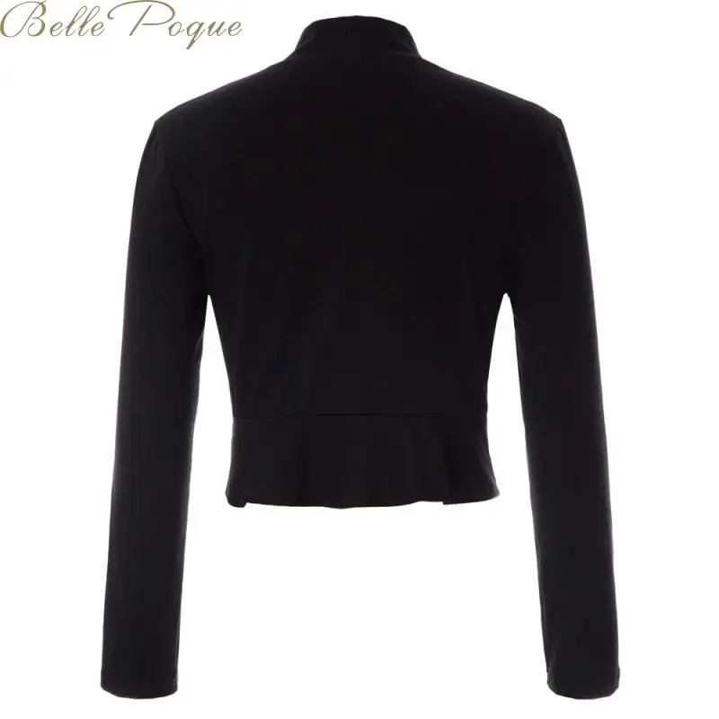 Belle poque, новинка, женский кардиган с длинным рукавом, открытая стежка, короткая куртка, укороченное мини пальто с пуговицами,, осень, зима