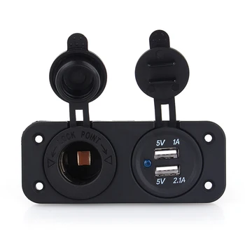 

Portable 12V Car Cigarette Lighter Socket Splitter Dual USB 2.0A/1A Power Adapter Charger for cellphone MP3 GPS camera charge