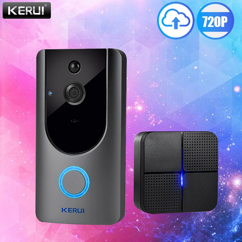 KERUI Wi Fi IP дверной звонок видеодомофон 720P Беспроводной телефон смарт для