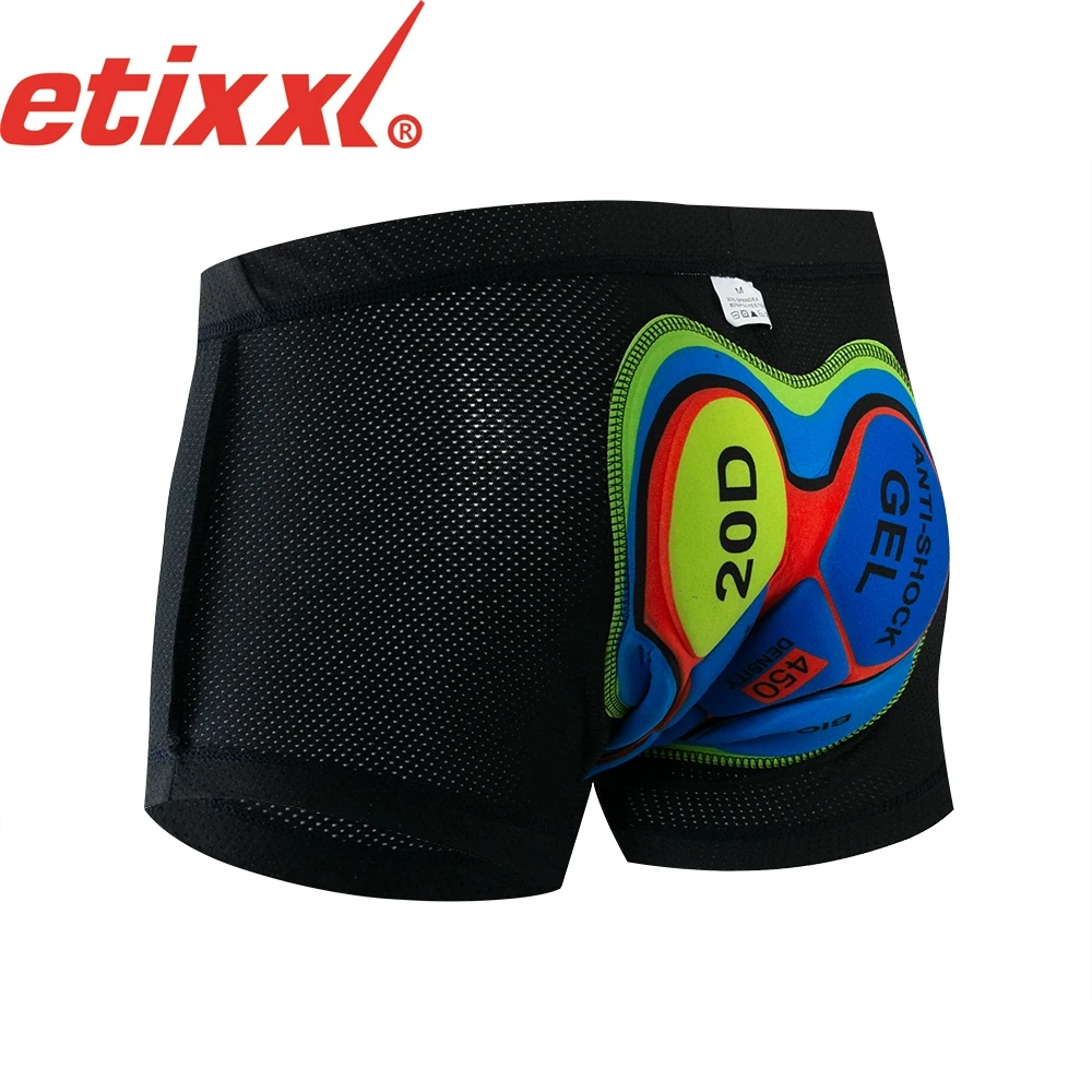 Pantalones cortos de Ciclismo MTB Pro 20D Gel acolchado a prueba de golpes para hombres negro bicicleta carretera bicicleta ropa interior pantalones cortos ropa de montar en bicicleta