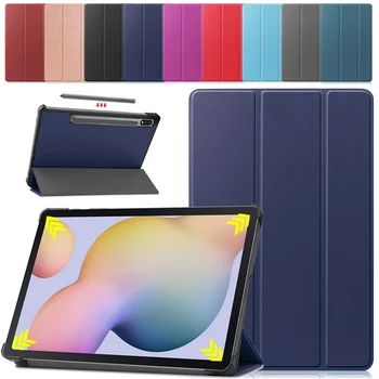 

For Samsung Galaxy Tab S7 11 inch 2020 T870/875 With Pen Slot Protective Shell PU + PC Tri-folfing Case Stand Shockproof Cover
