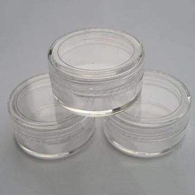 5Pcs 5g Portable Plastic Cosmetic Empty Jar Pot Box Makeup Nail Art Cosmetic Bead Storage Container Round Bottle Transparent