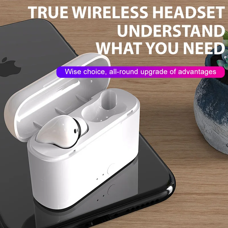 Pro TWS Wireless Bluetooth Earphone Earbuds Noise Reduction with mic Sport Headset for Android IOS Smart Phone