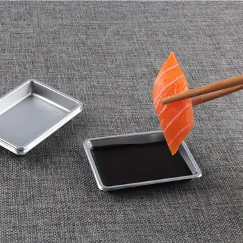 

100pcs Disposable Sushi Dish Small Condiment Dish For Mustard Sushi Kitchen Condiment Dish Take-Out Plate Seasoning Trays