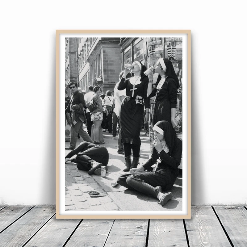 Nuns smoking Prints
