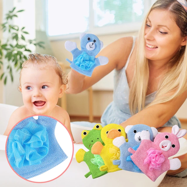 Bébé Gants de Lavage de Bain Style Animal Gants de Bain Bebe Gant de Bain  Enfant Gants de Toilette Enfant Gants de Toilette Coton Gant de Toilette  Bébé Gant de Douche pour