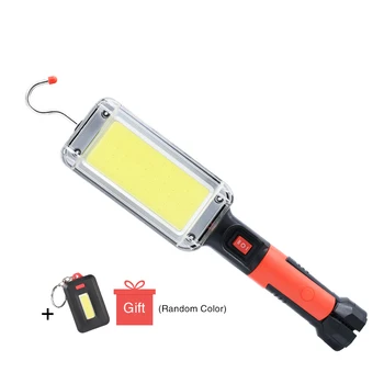 

led work light cob floodlight 7500LM rechargeable lamp use 2*18650 battery led portable magnetic light hook clip waterproof