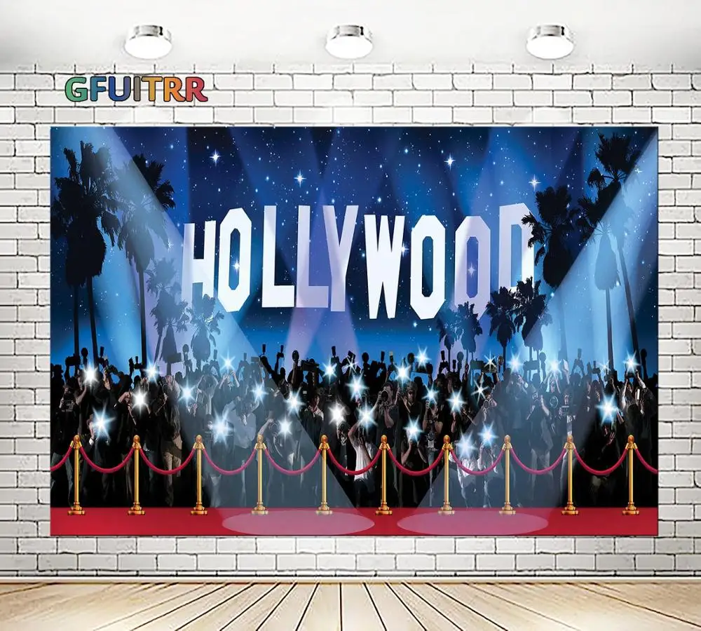Hollywood Vip Red Carpet Photography Backdrops Welcome Banner Background  Birthday Wedding Party Vinyl Photo Booth Fotografia - AliExpress Consumer  Electronics