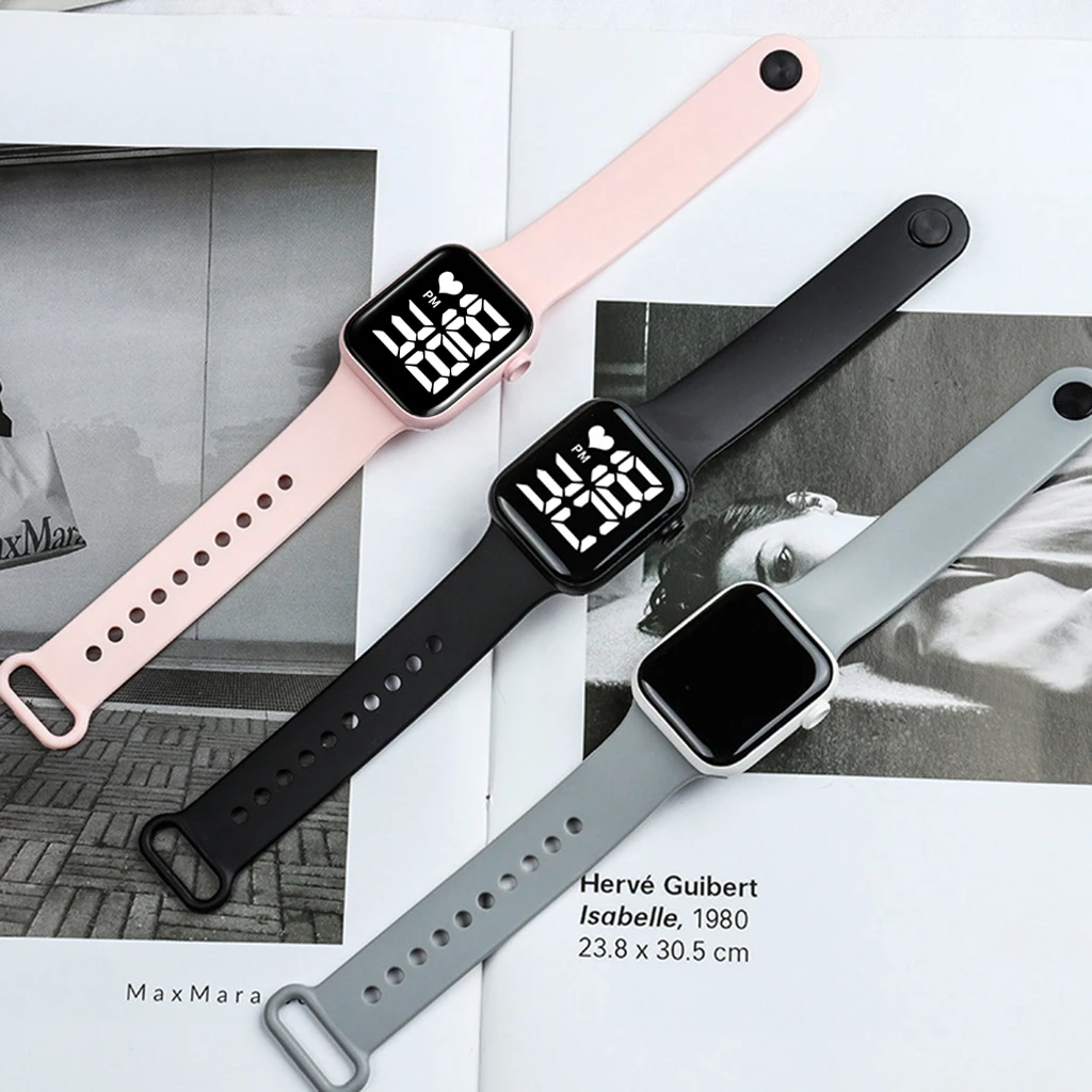 Men Wrist Digital Watches Casual Electronic LED Sport Water-Proof Women Watches Fashion Simple Children Clock Relogio Masculion