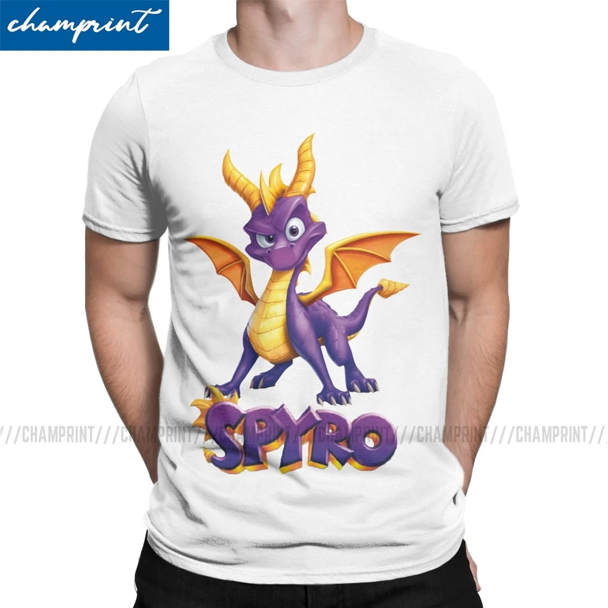 Spyro The Dragon T Shirt Men S Fashion T Shirt Round Neck Purple Dragon Game Tees Short Sleeve Clothing Printing T Shirts Aliexpress