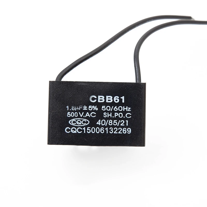 Condensatore CBB61 6uF 500V 2 Fili Per Ventilatore A Soffitto &ndash; Confezione Da 2 Pezzi
