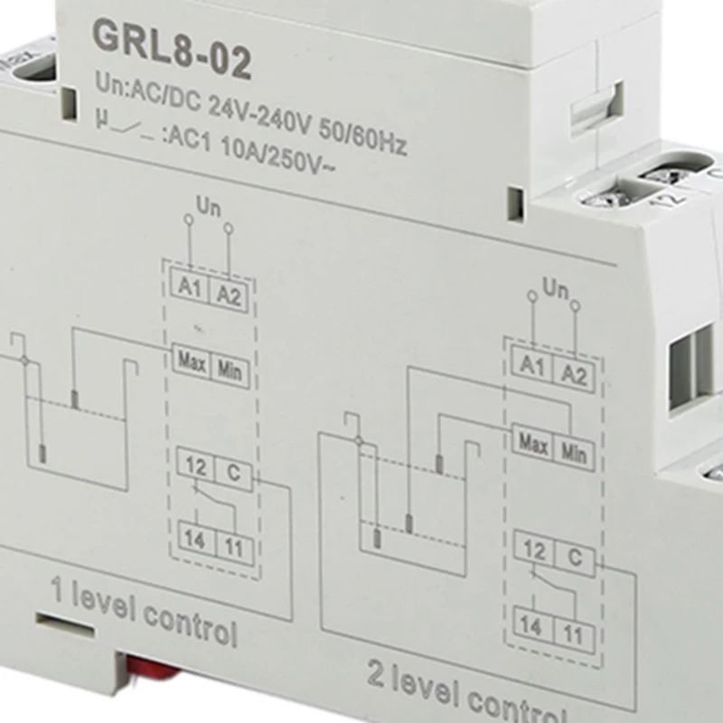 GRL8 регулятор уровня воды реле жидкости 10A AC DC 24V 220V реле водяного насоса с широким диапазоном напряжения