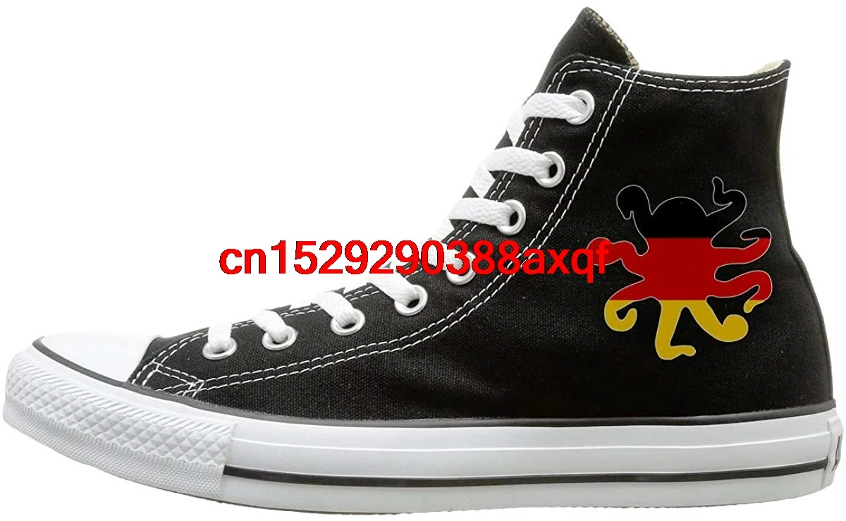 

Womens Mens Custom High Top Lace Up Canvas Shoe,Octopus Shaped German Flag Trainers Sneaker For Men Women