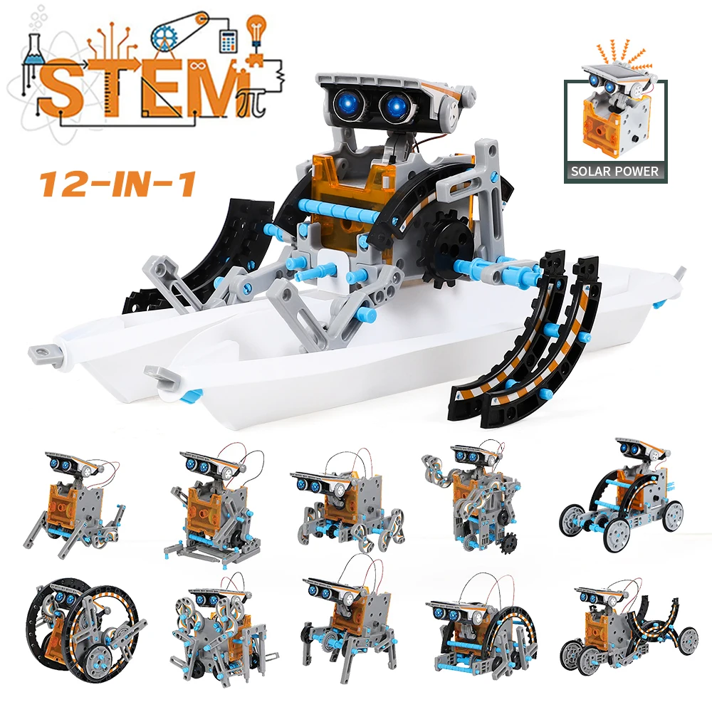 

Mini Solar Energy Robot Designer Robotics Science Building Educational Learning Toys for Children Age 7-12