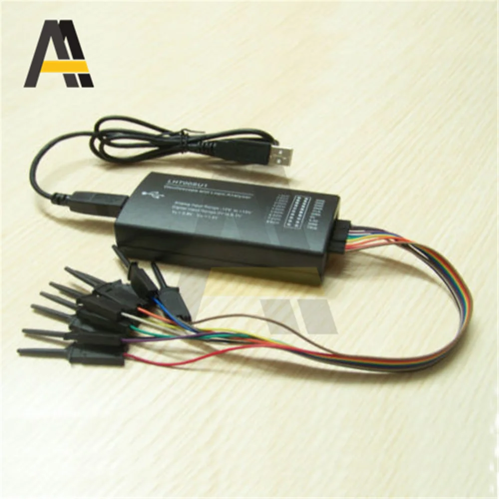 LHT00SU1 8-Channel Logic Analyzer Virtual Oscilloscope I2C SPI CAN Uart USB Connection 16Mhz Testing Clamp Line USB Wire