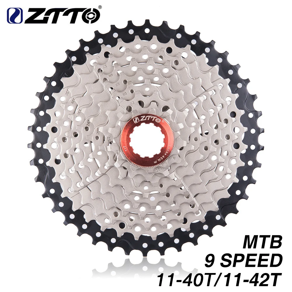 ZTTO MTB 9 Speed 11 40T 11 42T Cassette 9speed 11 42 Bicycle Freewheel 11 40 9s for M430 M4000 High Quality Mountain Bike K7
