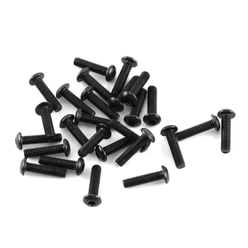 

300Pcs M3 Alloy Steel Screws Hex Socket Round Head Cap Black Screw Furniture Fastener Bolt M3 * 4mm/5mm/6mm/8mm/10mm/12mm