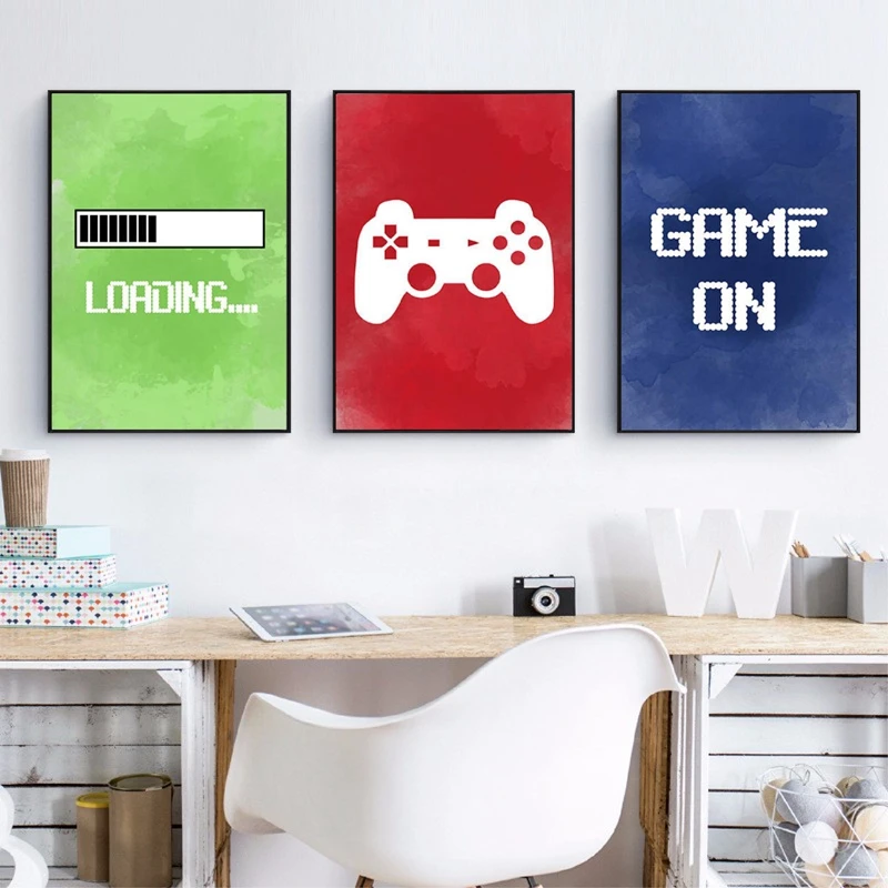 Wall-Art-Canvas-Posters-Printed-HD-Gaming-Video-Game-Party-Nordic-Painting-Modular-Boys-Room-Wall