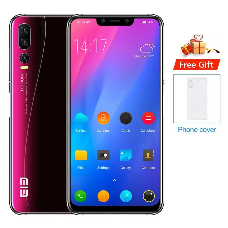Black Elephone A5 6,1" Android 8,1 P60 MT6771 четырехъядерный 6 ГБ ОЗУ 128 Гб ПЗУ 12MP+ 20MP распознавание лица отпечаток пальца 4G OTG Мобильный телефон - Цвет: Black