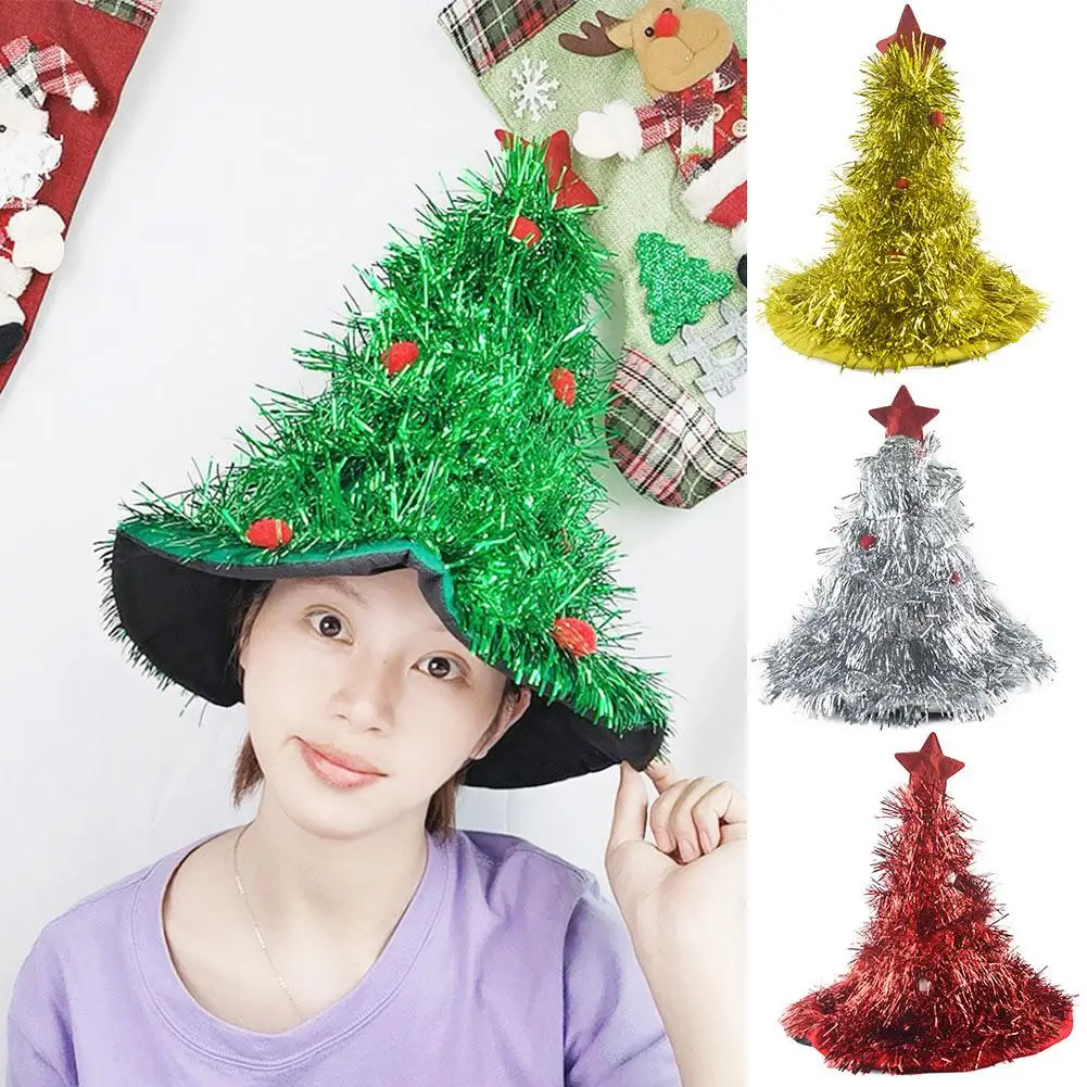 Блестящая мишура шапка на рождественскую елку для взрослых и детей костюм