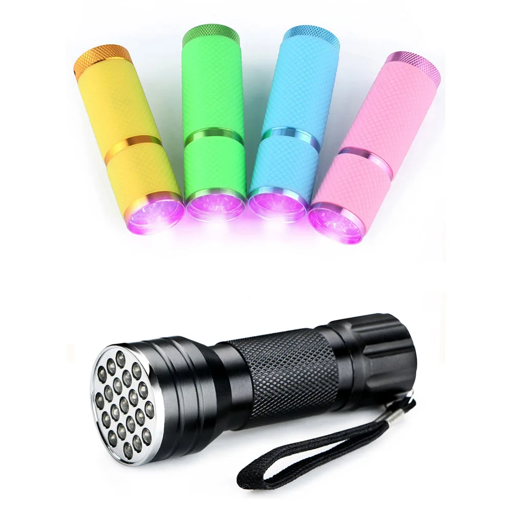 

UV Ultra Violet 21 LED 395nm Flashlight Mini Blacklight Aluminum Torch Lamp