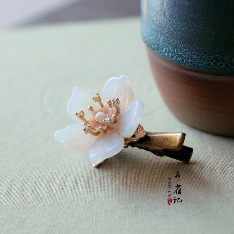 Hair clip Винтажная заколка для волос ручной работы, кимоно для косплея hanfu, маленькая заколка в виде цветка, заколки для волос, аксессуары для волос, головные уборы, инструменты для изготовления - Цвет: Hair clip