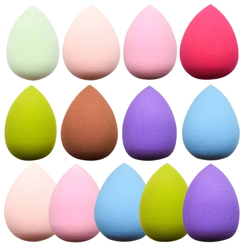 Спонж для макияжа в форме капли воды несколько цветов косметическая гладкая