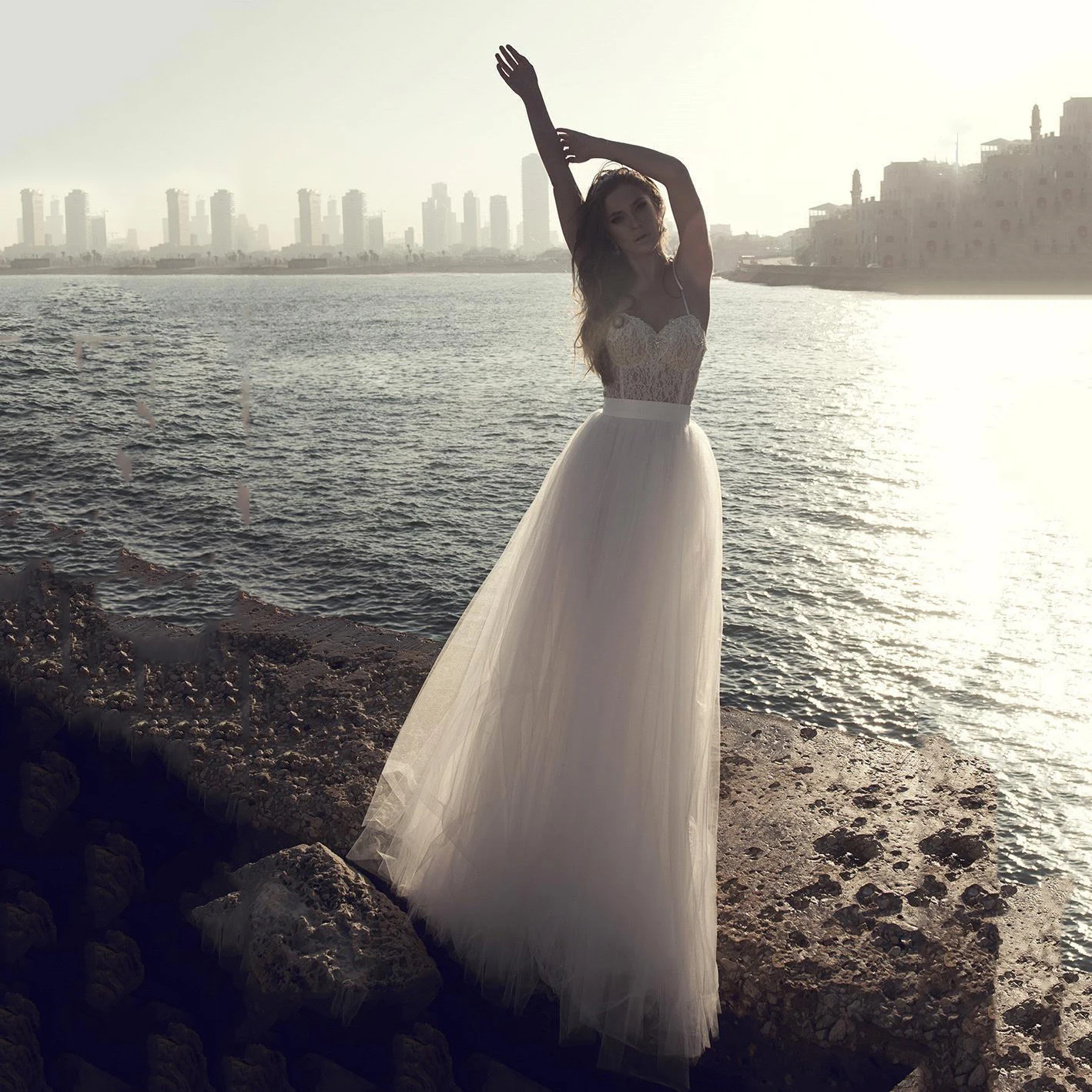 

Smileven Beach Wedding Dress 2020 A Line Princess Bride Dresses Boho Spaghetti Strap Wedding Gowns Vestido De noiva