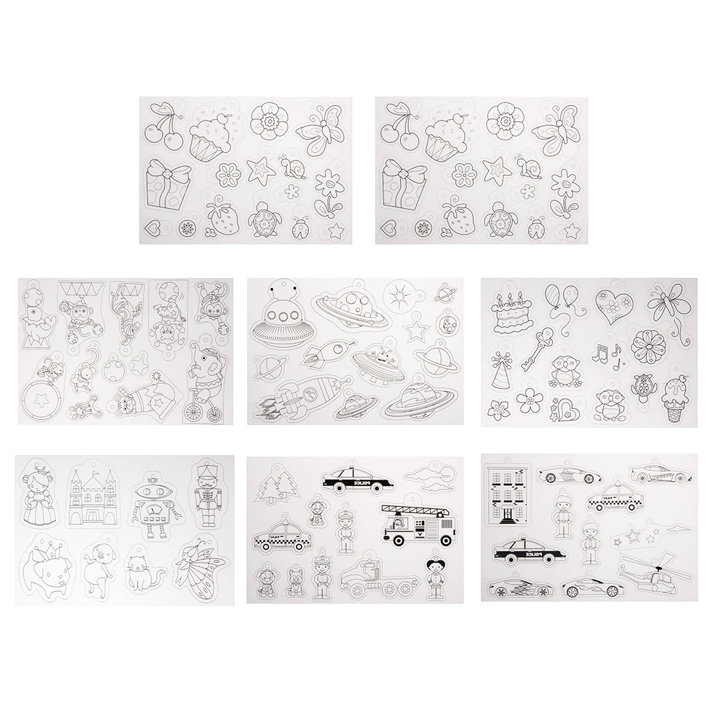 8 Sheets Printer Inkjet Clear Shrink Plastic Making Jewelry Key Chain Crafts